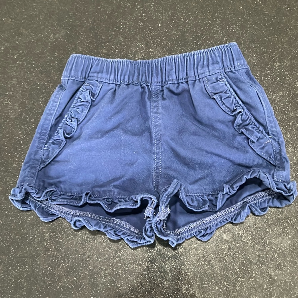 crewcuts Navy Blue Chino Shorts with Ruffles - 4